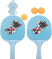 Abaodam Portable Table Tennis Exerciser Set Indoor Hanging Pong Paddle Kit for Parent Coordination Game with Rackets Balls Eye Health Motor Skills Development