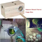 Wooden Bird Breeding Box Nesting House for Budgie Parrot Finch Cage Supplies