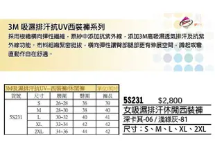 『拓荒者Globespirit 』5231女吸排抗UV 休閒西裝褲