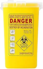 Sharps Bin Plastic Medical Waste Bins Tattoo Needles Shaver Slice Container Small Disposal Needle Razor Tool Waste Box Yellow