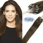 Micro Link Loop Tip Hair Extensions Micro Silicone Bead Brazilian Human Hair200S