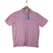 Puma Arnold Palmer Cloudspun Contender Golf Polo Mens XL Pale Pink Lavendar NWT