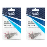 2x Jarvis Walker Tangle Free Whiting Rig Hooks Size 4