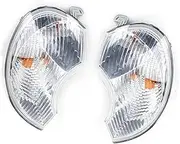Car Turn Signal Light Car Front Bumper Headlight Headlamp Side Marker Corner Turn Signal Light Lamp, for Hyundai, for Terracan 2001-2006 Car Turn Signal Light(Black Left and Right)