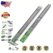 Silently Glide with 20-Inch Heavy Duty Side Mount Drawer Slides - Nickel Finish
