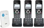 VTech Executive Cordless Bundle - NBN Ready Phone System - 3 handsets - Black