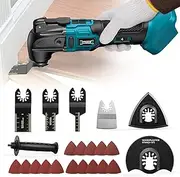 Cordless Oscillating Tool for Makita 18V Battery, 6 Variable Speed Brushless-Motor Tool, Oscillating multi tool kit for Cutting Wood Drywall Nails Remove Grout & Sanding(Battery Not Included)