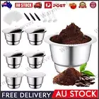 1-6x Refillable Coffee Capsule Cup Stainless Steel Reusable Coffee Pod Nespresso