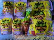 Sour Patch Kids Bunnies Lot 7.93 oz Bags 10 oz Bags and 5 oz Orange Carrot Bag
