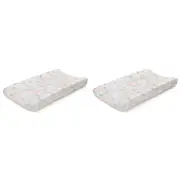 2x The Peanutshell Baby Polyester Changing Pad Cover Sleeve Vintage Floral 81cm