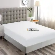 Fitted Sheet Super King Size -Premium Microfiber, Ultra-Soft, Wrinkle Free, Fits Mattress Deep Pocket up to 36cm