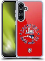Head Case Designs Officially Licensed NFL New England Patriots 4 2019 Super Bowl LIII Champions Soft Gel Case Compatible with Samsung Galaxy S24+ 5G