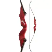 20-60lbs Archery Takedown Recurve Bow Carbon Arrows Hunting Red BLACK HUNTER