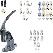 Rivet Dies Eyelets Grommets Molds Snap Dies Prong Set Popper Fastener Hand Press Machine All in One