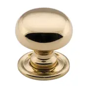 3651 Cupboard Knob Sheet Brass Polished Brass D25xP27mm
