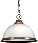 Nuvo 76-690 - 15" Old Bronze Pendant Light Fixture with Frosted Prismatic Dome