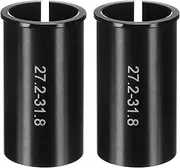 uxcell 2pcs Alloy Bike Seat Post Reducer Shim 27.2mm to 31.8mm 60mm Length Aluminum Bicycle Reducing Sleeve Conversion Seat Post Tube Adapter for Mountain Bike Road Bike City Bike