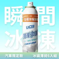 在飛比找PChome24h購物優惠-【U-Cool優酷涼】汽車瞬涼冷凍噴霧 冰鎮薄荷 200ml