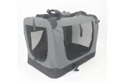 YES4PETS XXXL Portable Foldable Pet Dog Cat Puppy Soft Crate-Grey