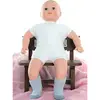 【KEROPPA】可諾帕MIT12~24個月嬰兒厚底止滑1/2短襪x3雙(淺藍配藍)95001-E