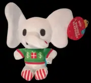 NWT Bark Box Dog Toy Dwight White Elephant Plush Med Large Squeak Crinkle Xmas