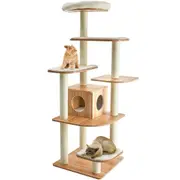 Costway 176cm 7-level Cat Tree Scratching Post Scratcher Sisal Pole Cat Tower Condo Activity Cat House Pet Toy Furniture