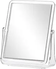 Vanity Mirror Make up Mirrors on Stand Double Sided Desk Makeup Tabletop Mirror, Travel Portable Folding Table Mirror with Stand Bathroom for Dressing Shaving