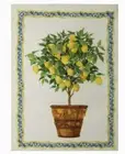 Mierco European Linens, Lemon Tree Italian Kitchen / Tea Towel, 100% Linen, NEW
