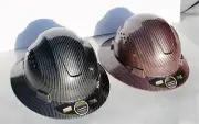 HDPE-Hydro-Dipped-Black and Red-Full-Brim-Hard-Hat-with-Fas-trac-Suspension 2PK