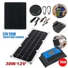 20W 30W Solar Panel Controller Trickle Charger Battery Spare For Boat RV Car