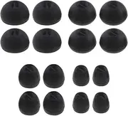 ECSiNG 16Pcs Earphone Earplugs Replacement Compatible with Sennheiser CX 3.00 CX 5.00 CX 6.00 CX 7.00 Headphones Silicone Earbuds Black