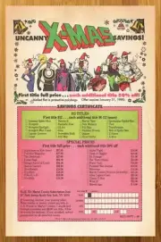 1990 Marvel Comics Subscription Vintage Print Ad/Poster X-Men Christmas Art 90s