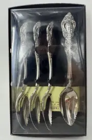 Set of 4 Oneida Michelangelo Stainless Fruit Grapefruit Spoon Flatware New