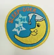 PATCH GSA Girl Scouts Sleep Over '96 '97 1996 1997 Moon Nightcap Stars