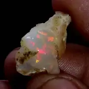 10.10Ct Original AAA+ Ethiopian "Play-Of-Color" Fire Opal Rough Natural Gemstone
