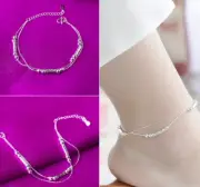1 PC Solid Silver Chain Anklet Foot Ankle Bracelet Girls Women Jewelry #120