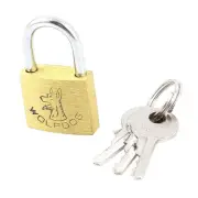 Family Office Door Solid Chain Gate Lock Brass Padlock w 3 Keys