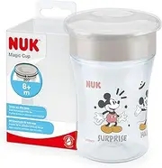 [NUK] Magic Cup Sippy Cup | 8+ Months | 230 ml | 360° Anti-Spill Rim to Drink from Any Direction | Leak-Proof | BPA-Free & Washable | Disney Mickey OR Minnie Mouse (Not Selectable)