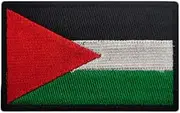 Ruoming 1 PCS PCS Palestine Flag Patches Hook and Loop Fastener Embroidered Tactical Military National Palestine Patch (Palestine 1)
