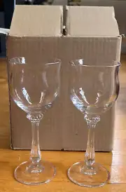 4 Vintage Mikasa Ardmore Crystal Wine Glasses 7 1/8 in. New