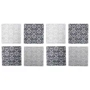 2x 4pc LVD Resin Coasters Textured Pattern Mat/Pad Home/Kitchen Decor 9.5cm Sqr