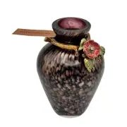 New Jay Strongwater Mini Vase Hand Blown Glass "Ginger Flower" Swarovski Srystal