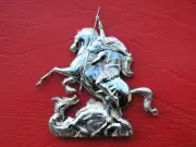 ST GEORGE Car Badge CHROME METAL EMBLEM suit Saints Supporters