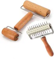 Dough Roller & Dough Docker,Baking Roller Pin Set,Hole Maker Puncher Rolling Pin