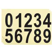 3Pcs Reflective Mailbox Number Sticker 4 Inch Strong Self Adhesive, Black