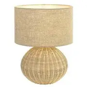 Telbix Mohan Woven Rattan Table Lamp