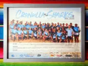 Framed 2020 CRONULLA SHARKS NRL Poster - 84cm x 59.5cm x 3cm