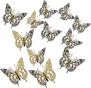 Generic 24pcs 3D Butterflies Sticker Wall Decal Home Decor Wall Art Decals for Girls Rooms