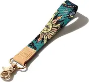 DQL wrist key lanyard, Bohemian key chain wristlet hand lanyard key wrist strap, keychain short key lanyard, car key holder for women(Cute)