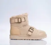 US Size 9 - UGG Women's DUNE MINI BUCKLE BOOT Suede Leather in Sawdust